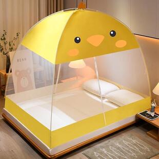 床罩防蚊帐子回底款简易免安装1米5床文章家用一米二的新型蒙古包