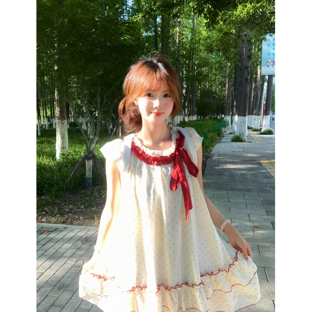 连衣裙小个子收腰显瘦公主短裙子