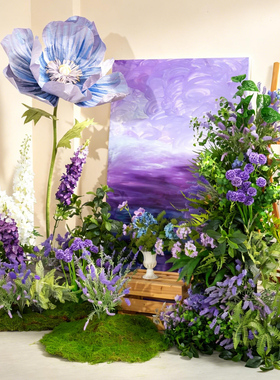 紫色假花仿真花造景薰衣草装饰