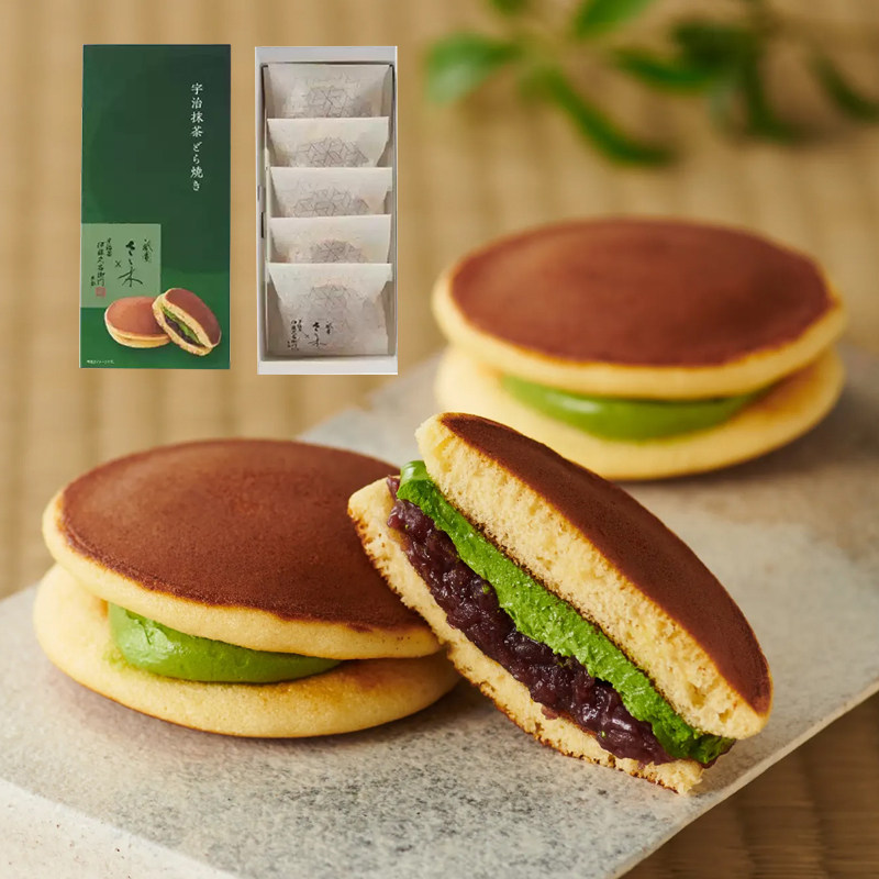 日本伊藤久右卫门宇治抹茶铜锣烧红豆奶油夹心糕点心零食伴手礼