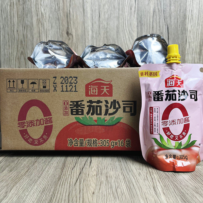 海天0添加番茄沙司305g挤挤袋装