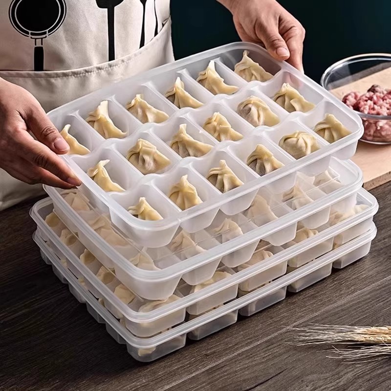 日本保鲜冷冻饺子分格盒速冻馄饨