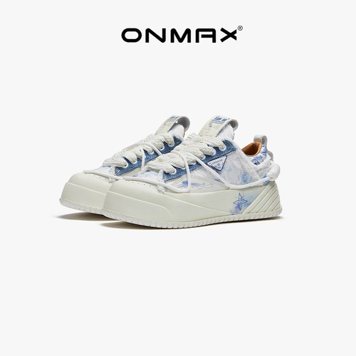 周深同款青花瓷帆布鞋onmax厚底