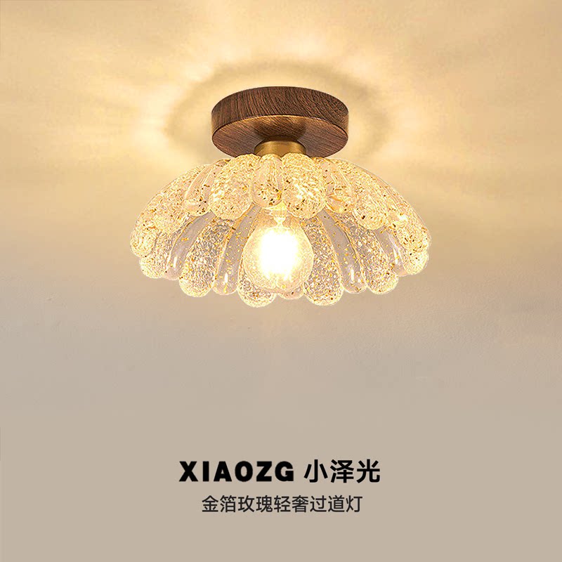 走廊过道灯中古风高级感复古大气入户门厅阳台灯玄关衣帽间吸顶灯