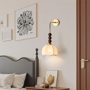 法式菲罗拉复古吊线壁灯卧室床头中古风侘寂客厅民宿过道楼梯灯具