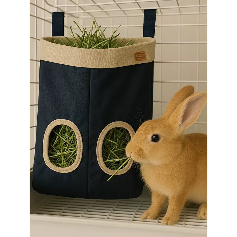 兔子干草袋大容量荷兰猪龙猫豚鼠喂食袋悬挂食草包宠物喂食器用品