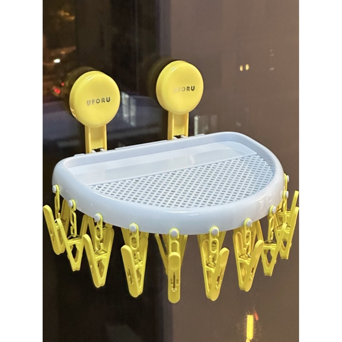 多功能晾衣夹子吸盘壁挂式免打孔可折叠晾晒宝宝内衣袜子衣架神器