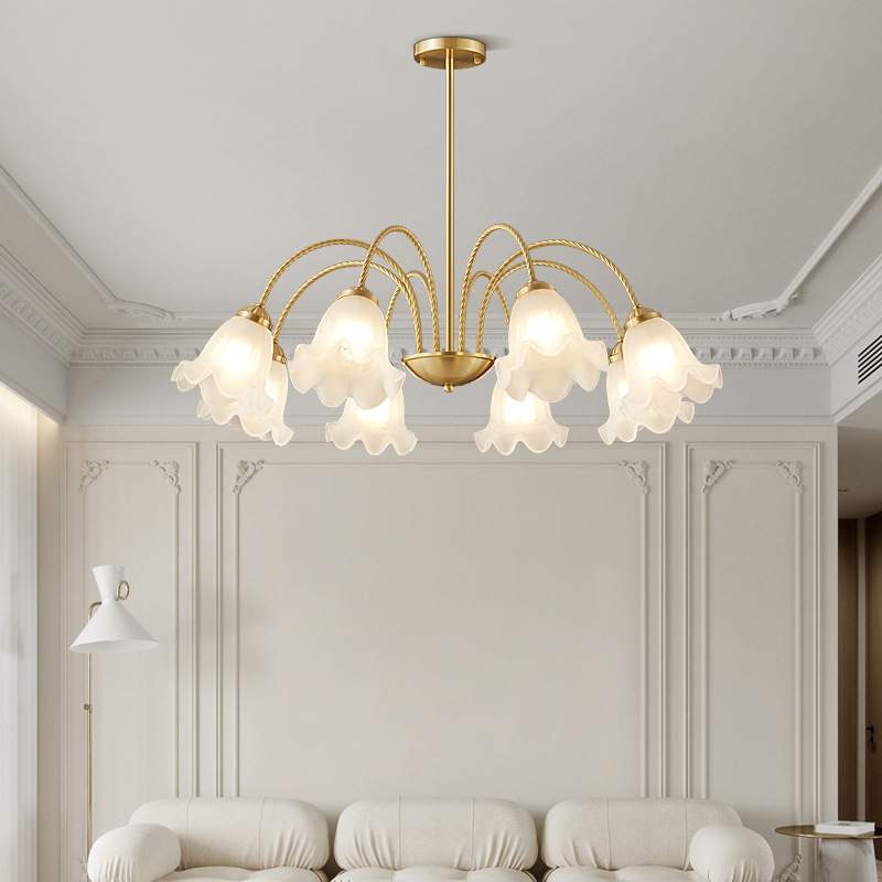 美式吊灯客厅灯餐厅轻奢风灯具现代简约乡村田园全铜家用卧室主灯