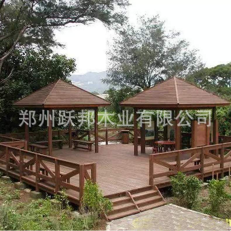 户外防腐木凉亭 景区仿古木凉亭 防腐木四角 六角凉亭