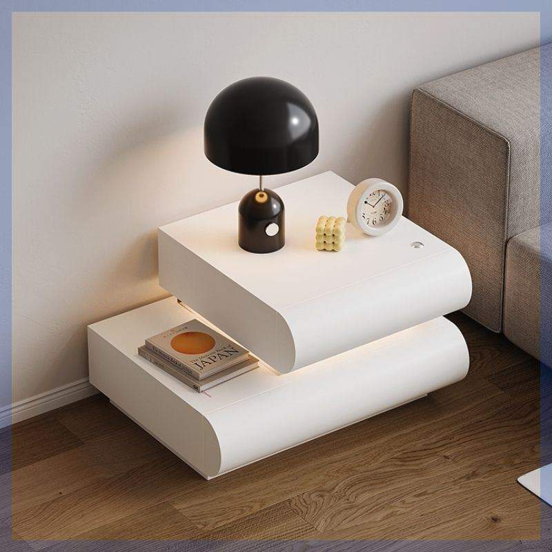 巨划算家用2024爆款疯抢收纳创意设计床边卧室一体床头柜奶油房间