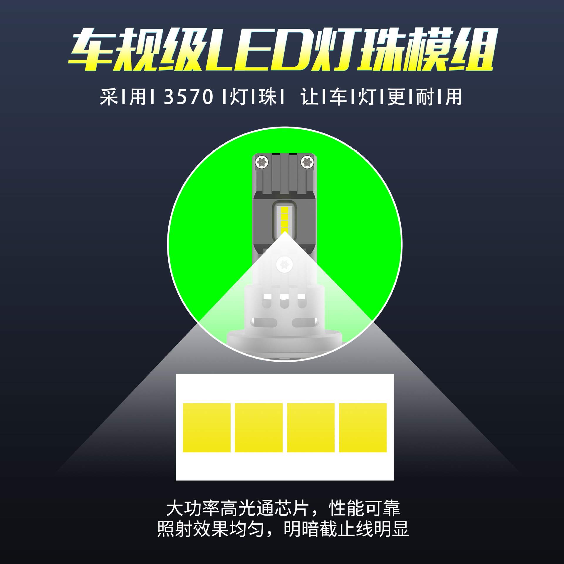 一体化led车灯h11汽车大灯灯泡h7大功率适配原车卤素灯远近光h4