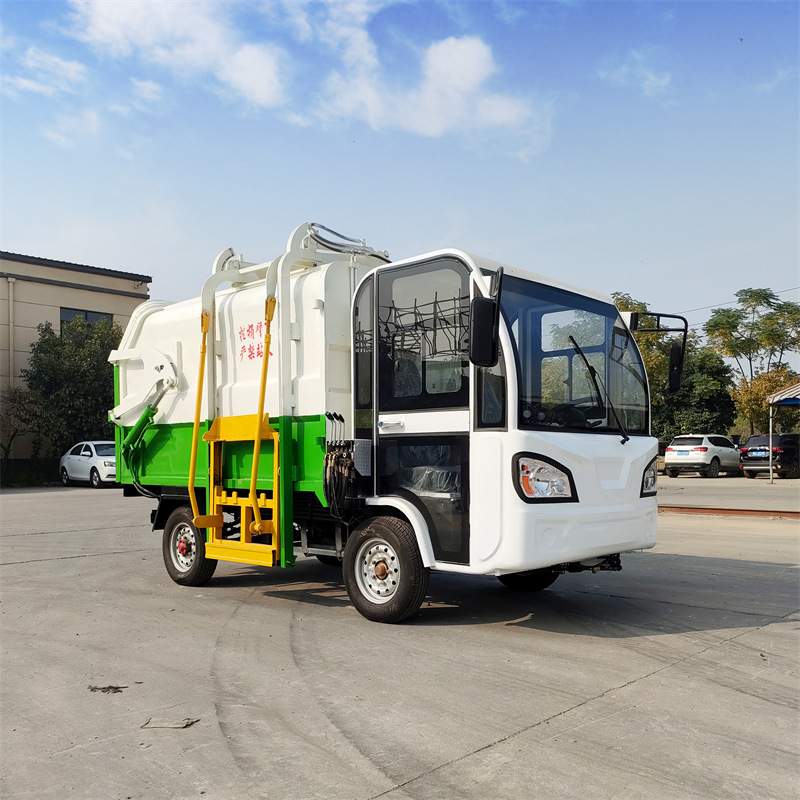 电动四轮挂桶垃圾车 自装卸式垃圾收集车 承载力强