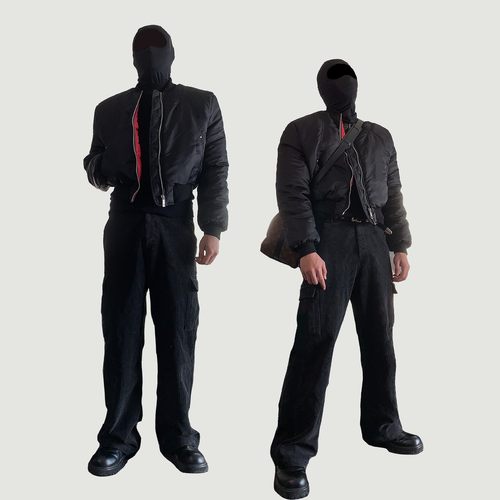 GOOANGUAN双面拼色秋冬正肩棉服