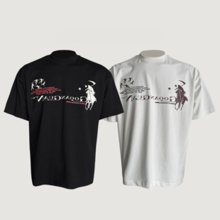 夜骑 男女圆领透气cleanfit短袖 重磅全棉300克T恤夏季 短袖 潮 美式