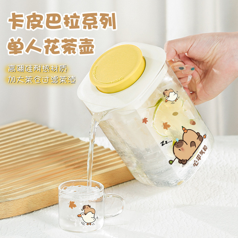 泡茶壶2025新款玻璃茶壶大容量煮茶壶高硼硅玻璃烧水壶茶壶一人用