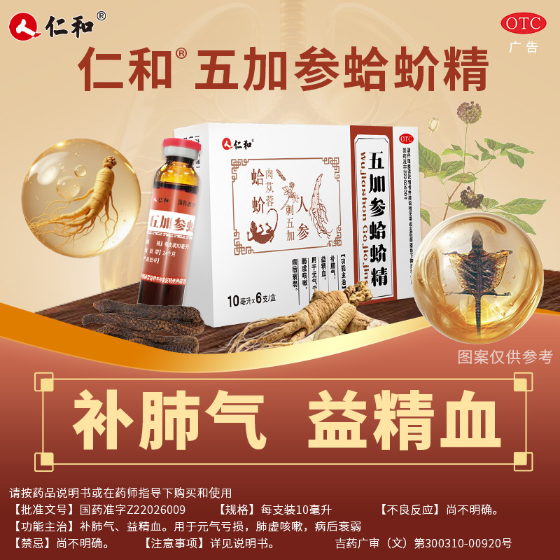 仁和五加参蛤蚧精补肺气益精血补气补血肺虚咳嗽元气亏损病后衰弱
