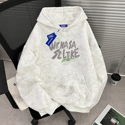 【官方正品】WASSUP蜡染连帽卫衣