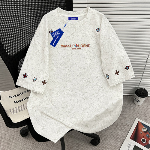 【官方正品】重磅扎染刺绣短袖
