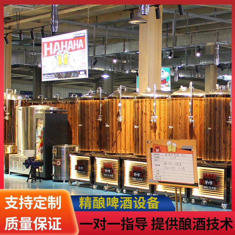 大型精酿啤酒设备自酿鲜啤商用扎啤机商用啤酒酿造机器