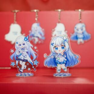 武汉电信Goods 小茸 春游茸打游戏 亚克力立牌 亚克力钥匙扣