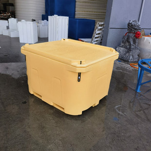 华社户外双层海鲜浸泡桶保温箱冷链运输滚塑660L异形加工