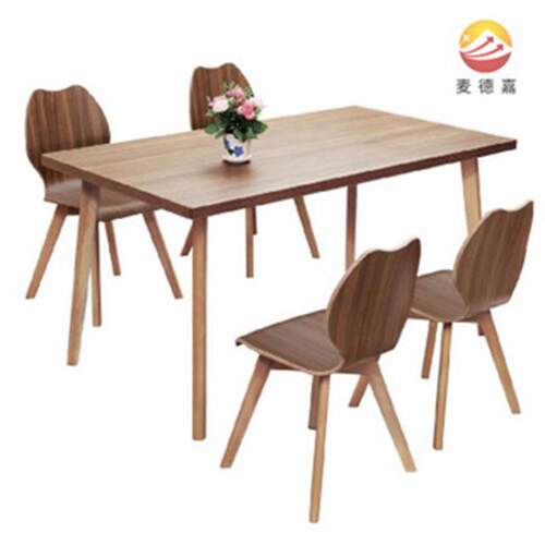 四人分体餐桌椅dining table公司员工食堂桌椅学校饭堂实木餐桌椅