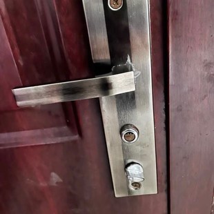 门锁把手柄木门锁铁门家用配件大门锁门把手锁具拉手 防盗门锁老式