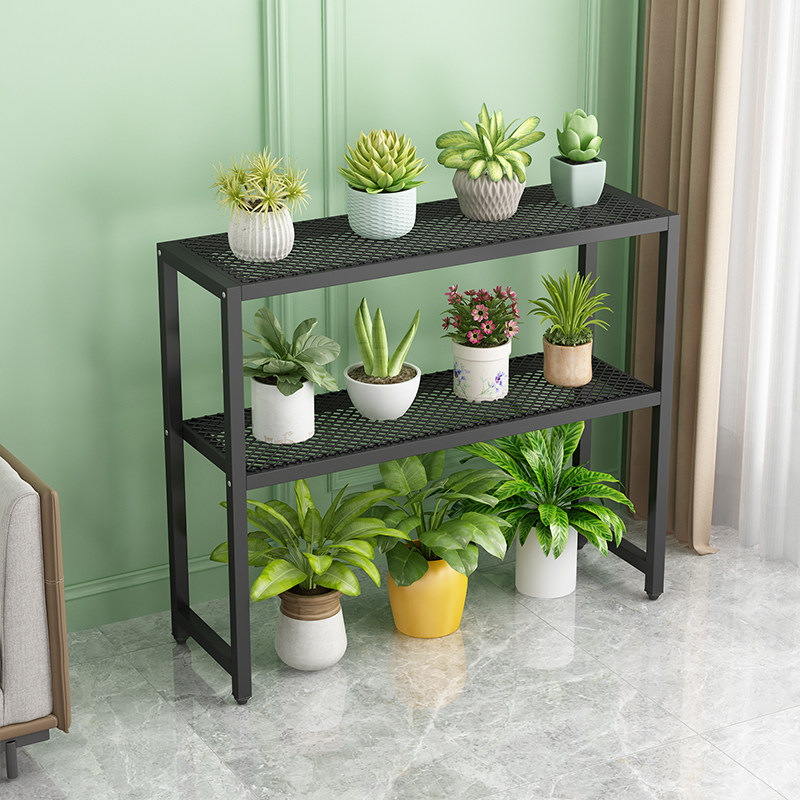 花架室外铁艺防水阳台置物架客厅落地式多肉花盆架多层盆景展示架