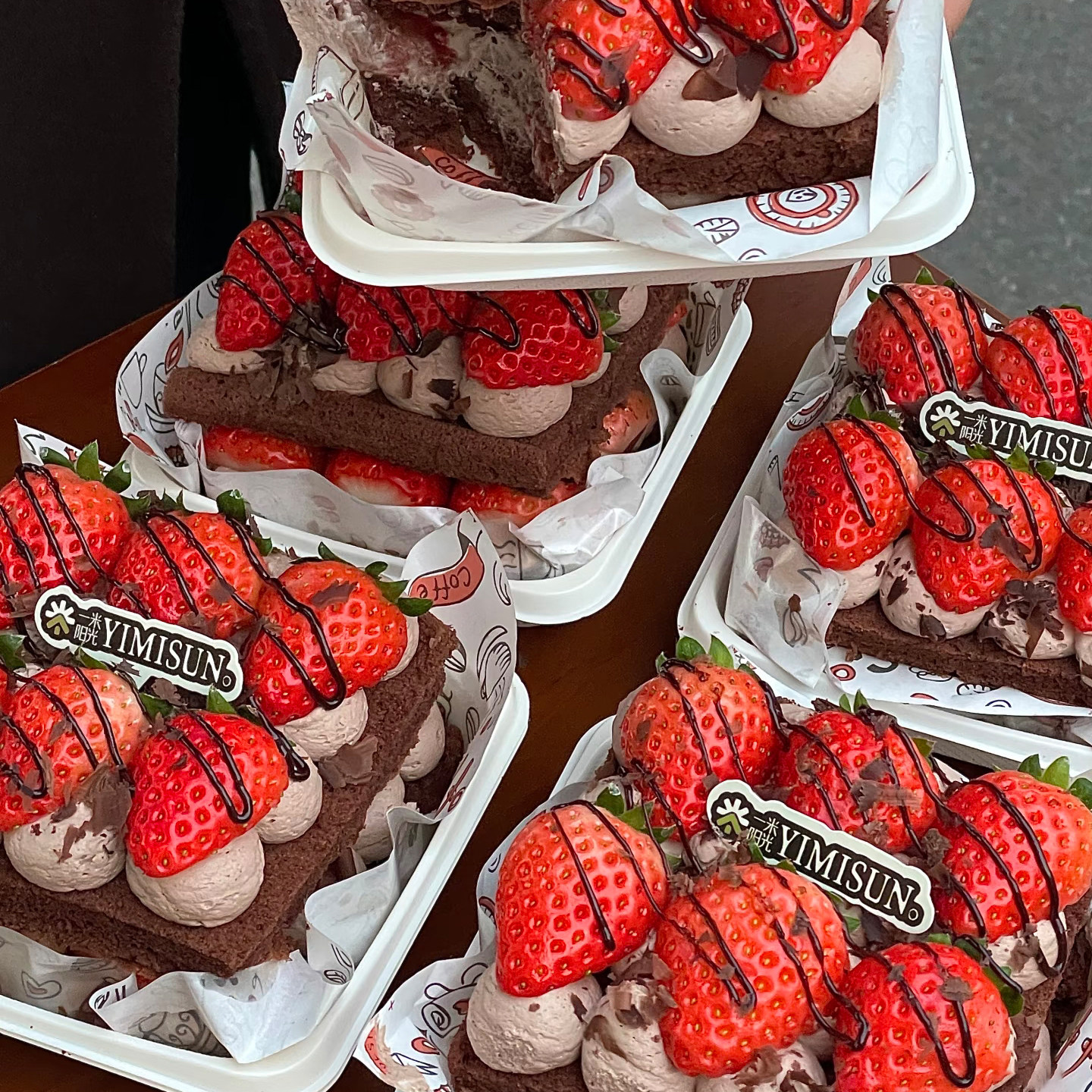 瑞莎烘焙草莓黑森林蛋糕包装盒提拉米苏蛋糕盒子切块方形打包盒子,厨房/烹饪用具,点心包装盒/包装袋,淘宝优惠券,粉丝福利购,淘宝优惠卷