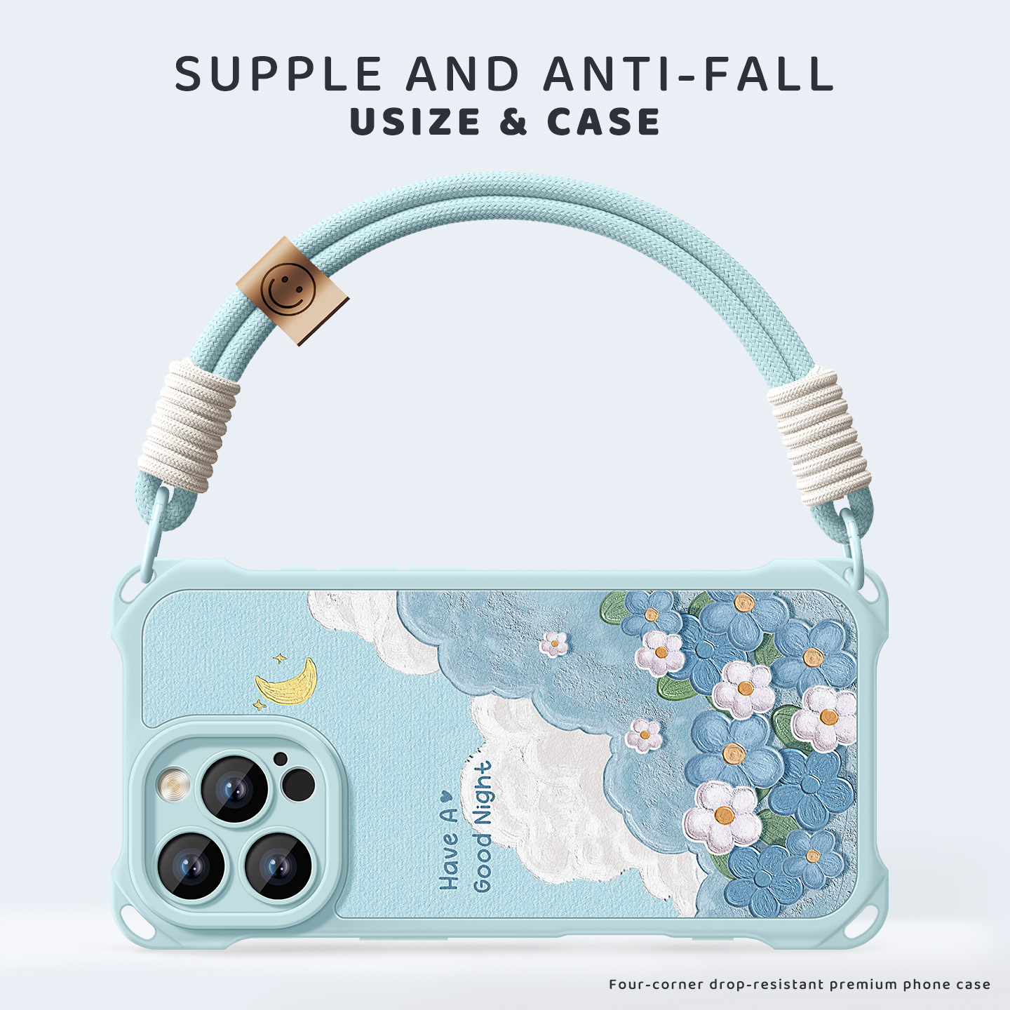 适用苹果17pro手绳手机壳防摔