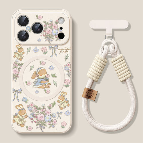 适用iPhone17pro磁吸手机壳挂绳