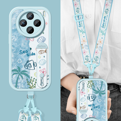 适用vivox200手机壳带支架挂绳