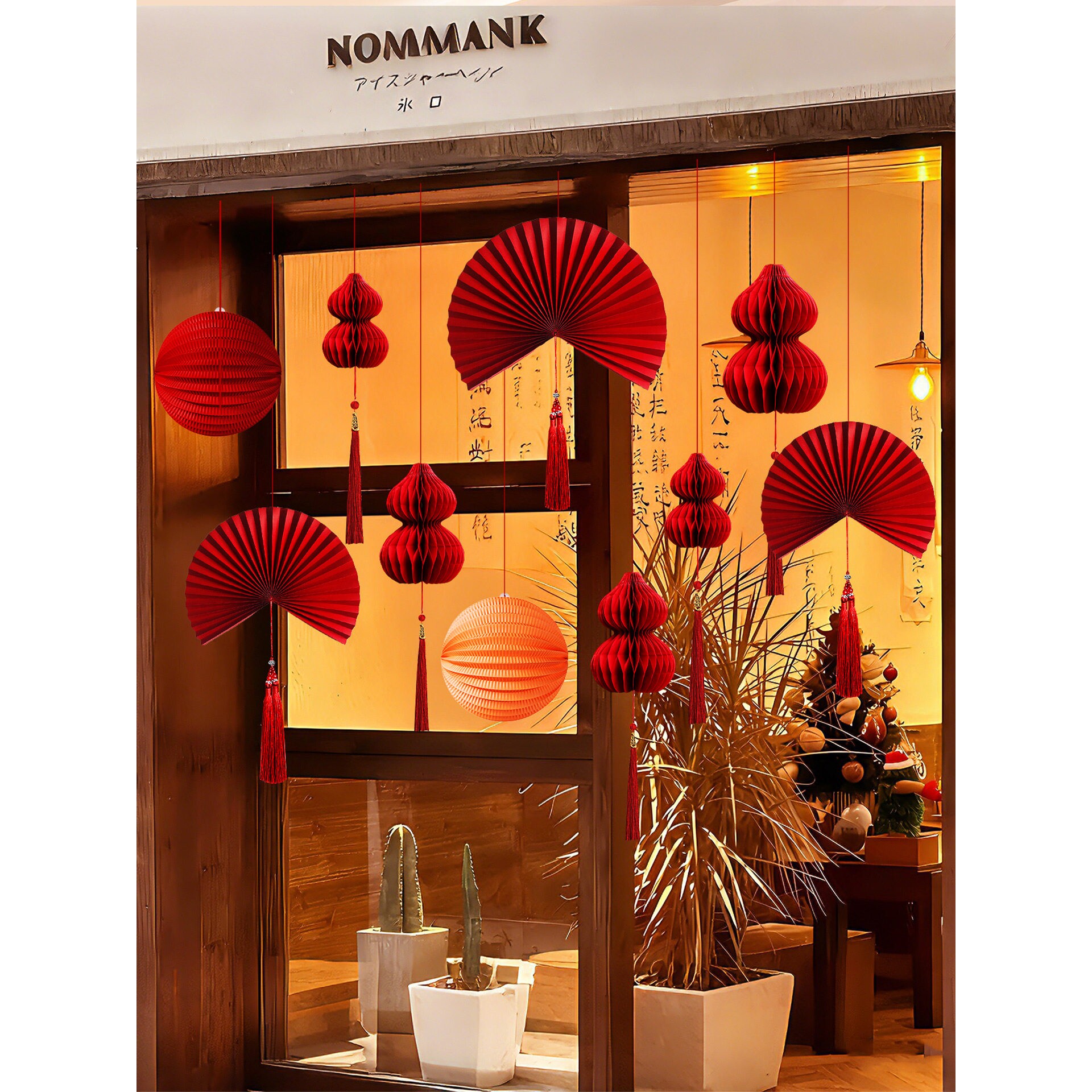 2026马年新年装饰挂件过年迎新灯笼挂饰店铺场景春节年味氛围布置