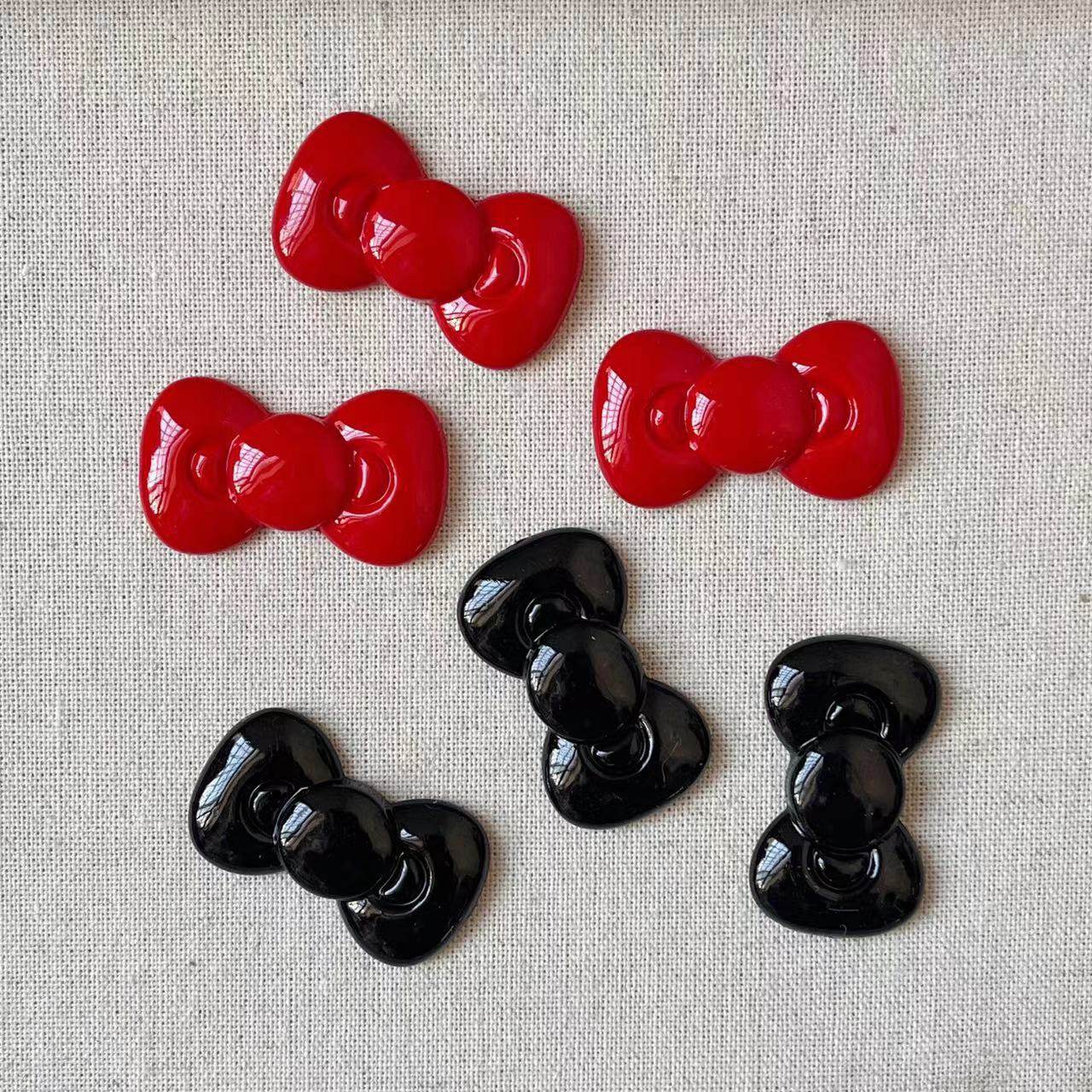 亮面红色蝴蝶结黑色3D立体树脂配件水杯贴保温杯手机壳充电宝DIY,饰品/流行首饰/时尚饰品新,其他DIY饰品配件,淘宝优惠券,粉丝福利购,淘宝优惠卷