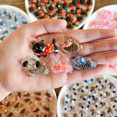 卡通长身体动物3D立体水杯贴纸