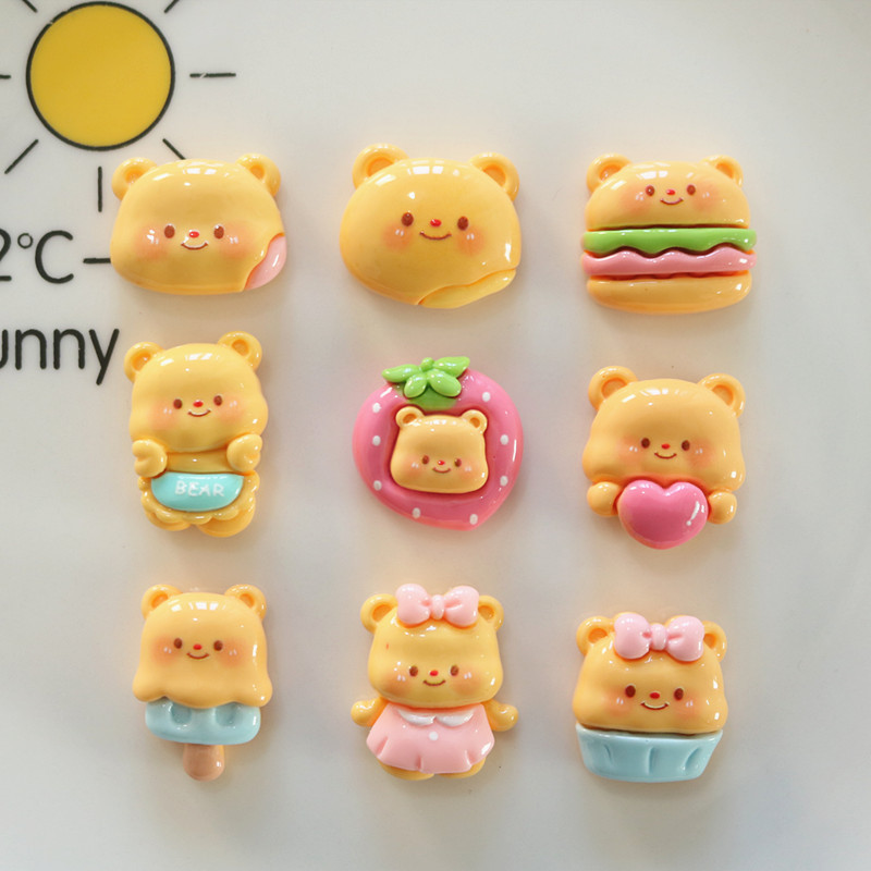 黄油小熊手工DIY配件奶油胶装饰