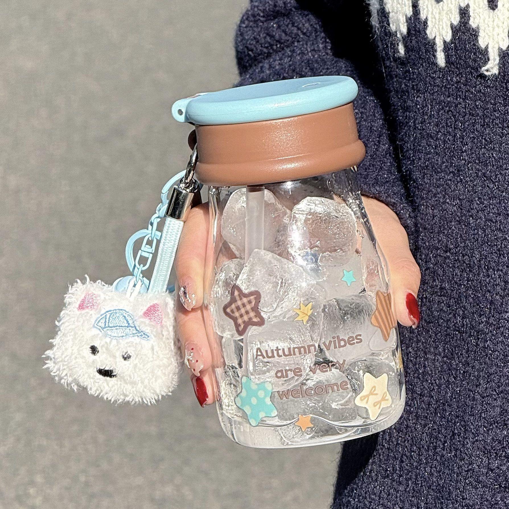 高颜值小号玻璃杯复古小星星双饮杯耐高温杯子咖啡杯手提可爱杯子,餐饮具,玻璃杯,淘宝优惠券,粉丝福利购,淘宝优惠卷