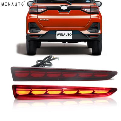 适用于丰田RAIZE后杠灯20-22 3功能红面刹车灯转向灯龙鳞款改装