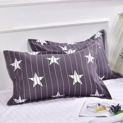 2pcs cotton bed set bedding color plain pillow case 47X74cm