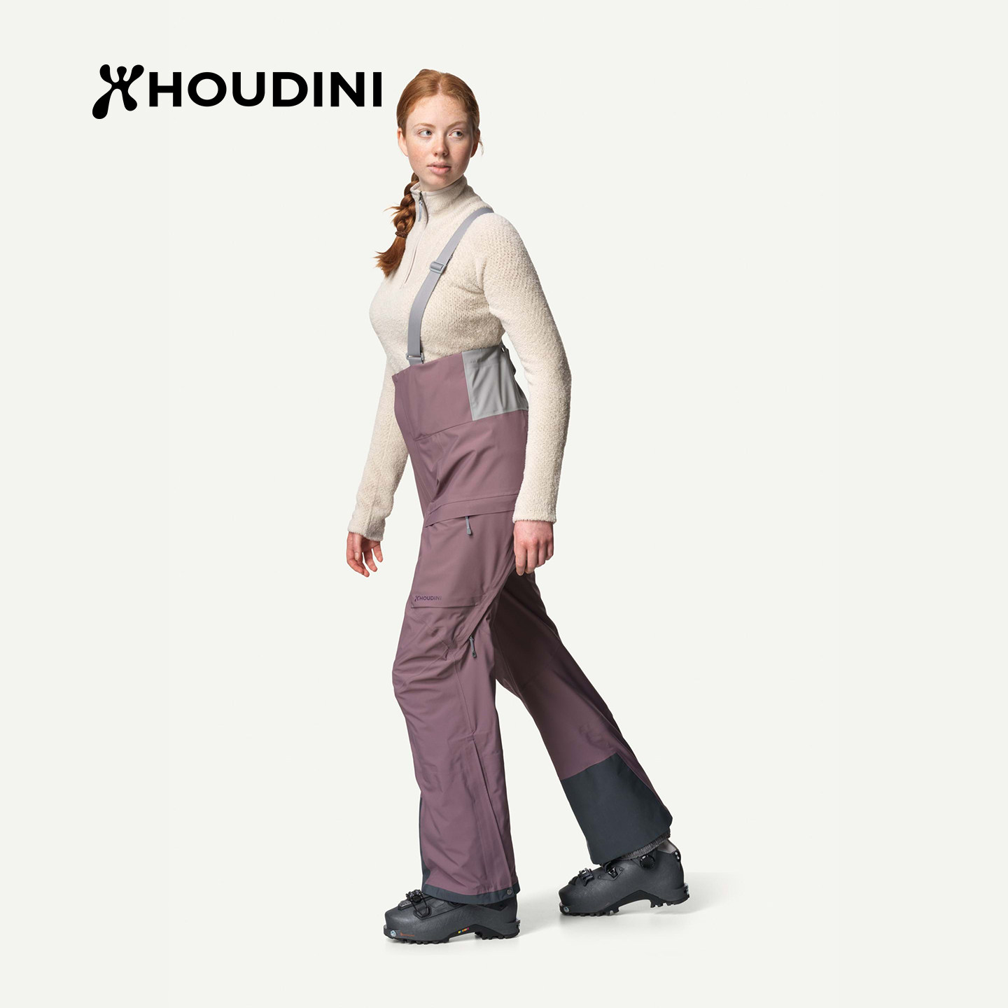 胡丁尼女户外背带滑雪裤