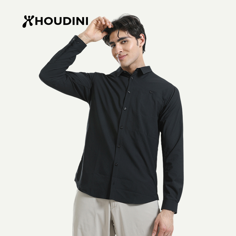 HOUDINI胡丁尼 Longsleeve Shirt 男户外防晒轻量柔软长袖衬衫