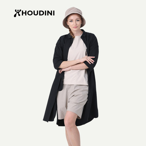 HOUDINI胡丁尼Route Shirt Dress路径女户外夏防晒中长款衬衫裙