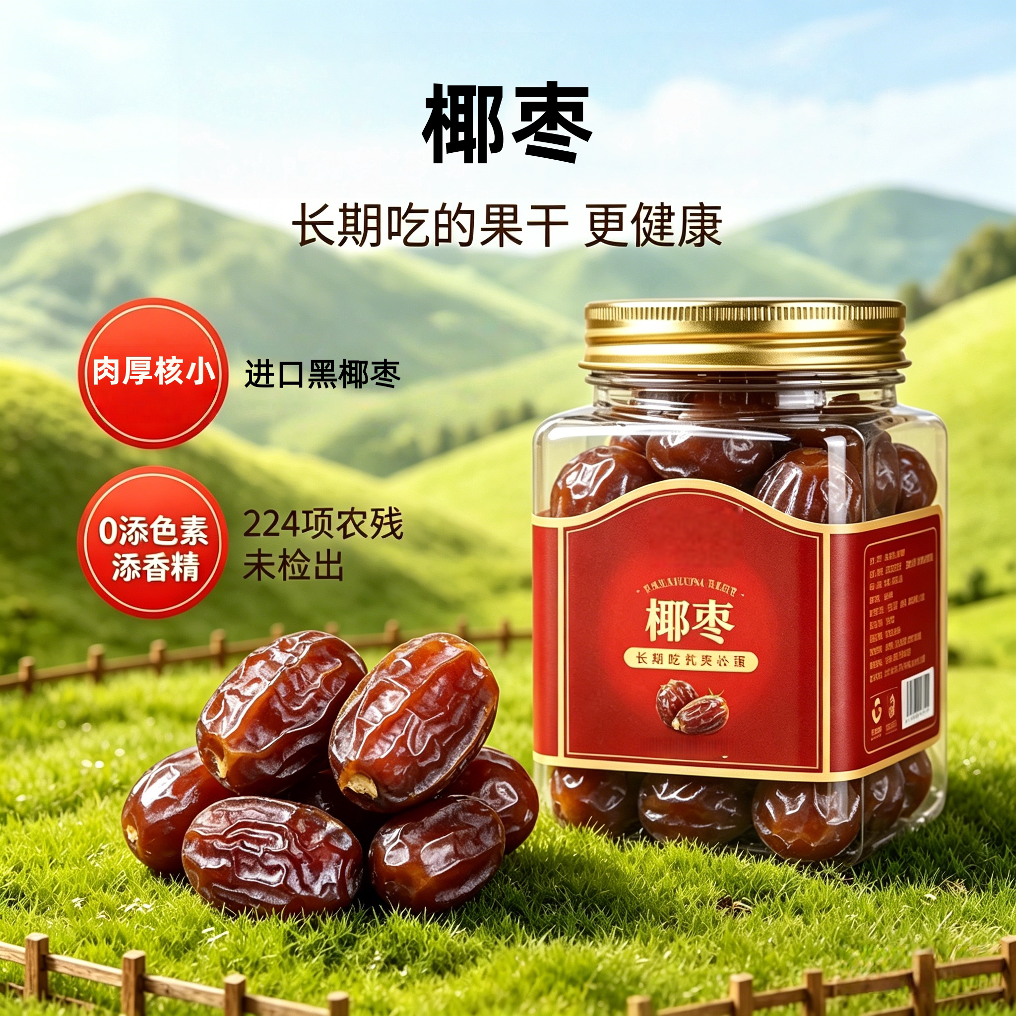 农科院精选椰枣袋迪拜阿联酋伊拉克沙特黑椰枣非新疆特产蜜枣红枣