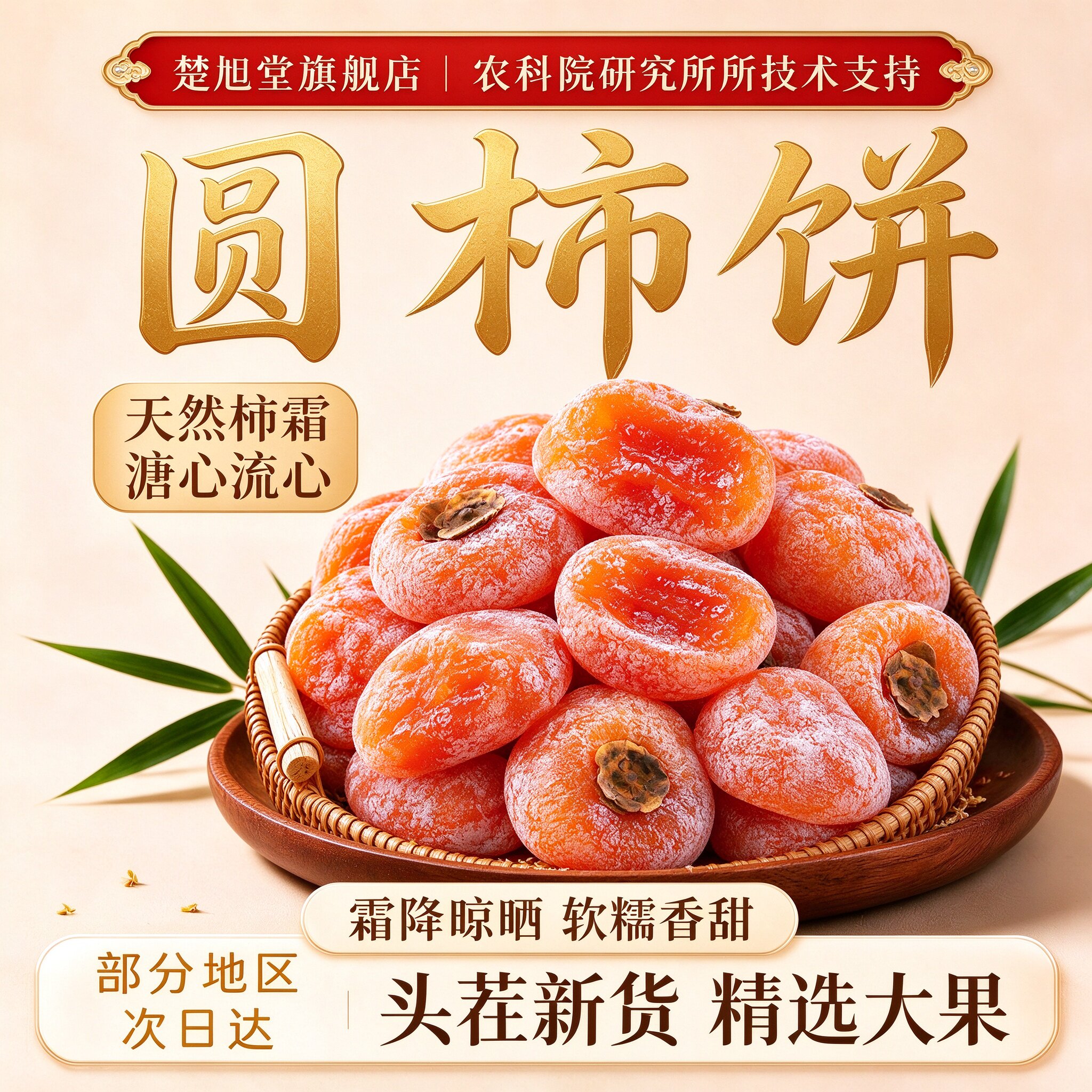 正宗柿饼流心柿饼吊干柿子饼官方旗舰店霜降无添加新货柿子饼大全