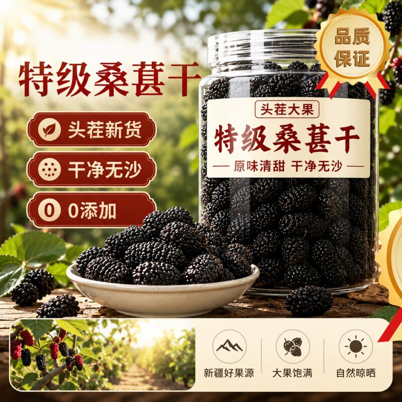 桑葚干新疆桑甚桑椹茶桑葚