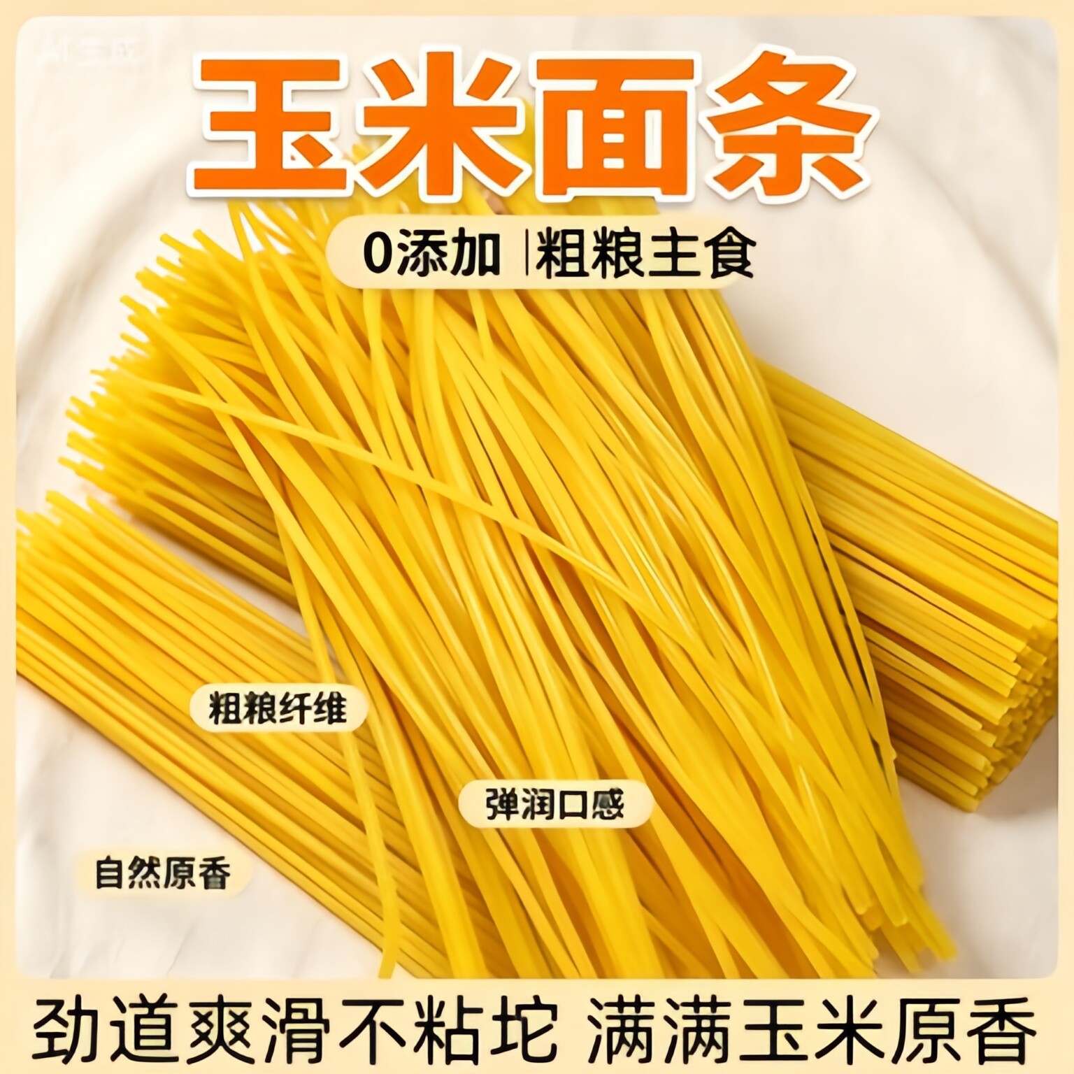 玉米面条东北正宗纯五谷杂粮粗粮挂面鲜批发官方旗舰店图片