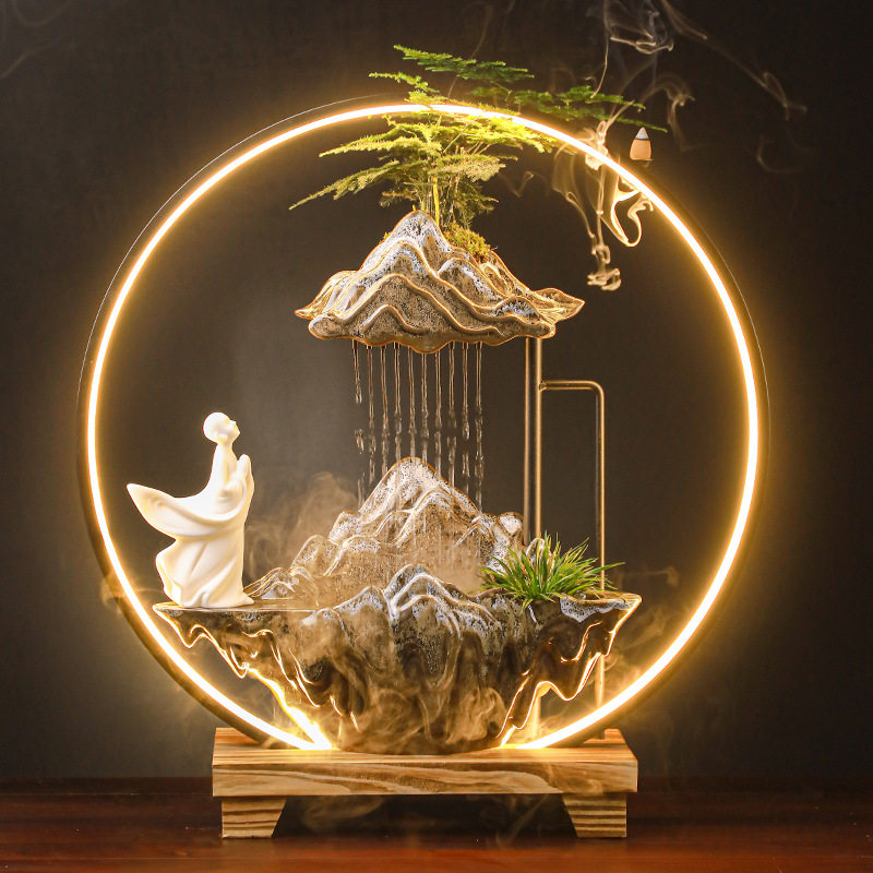 大师艺术高端新中式创意流水摆件喷泉风水招财开业送礼乔迁