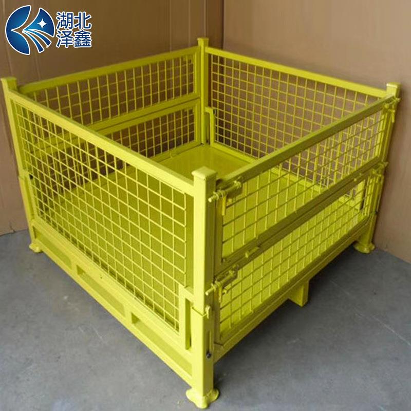 厂家热销饭店餐具折叠金属网格金属周转箱库存多颜色丰富可定铁框