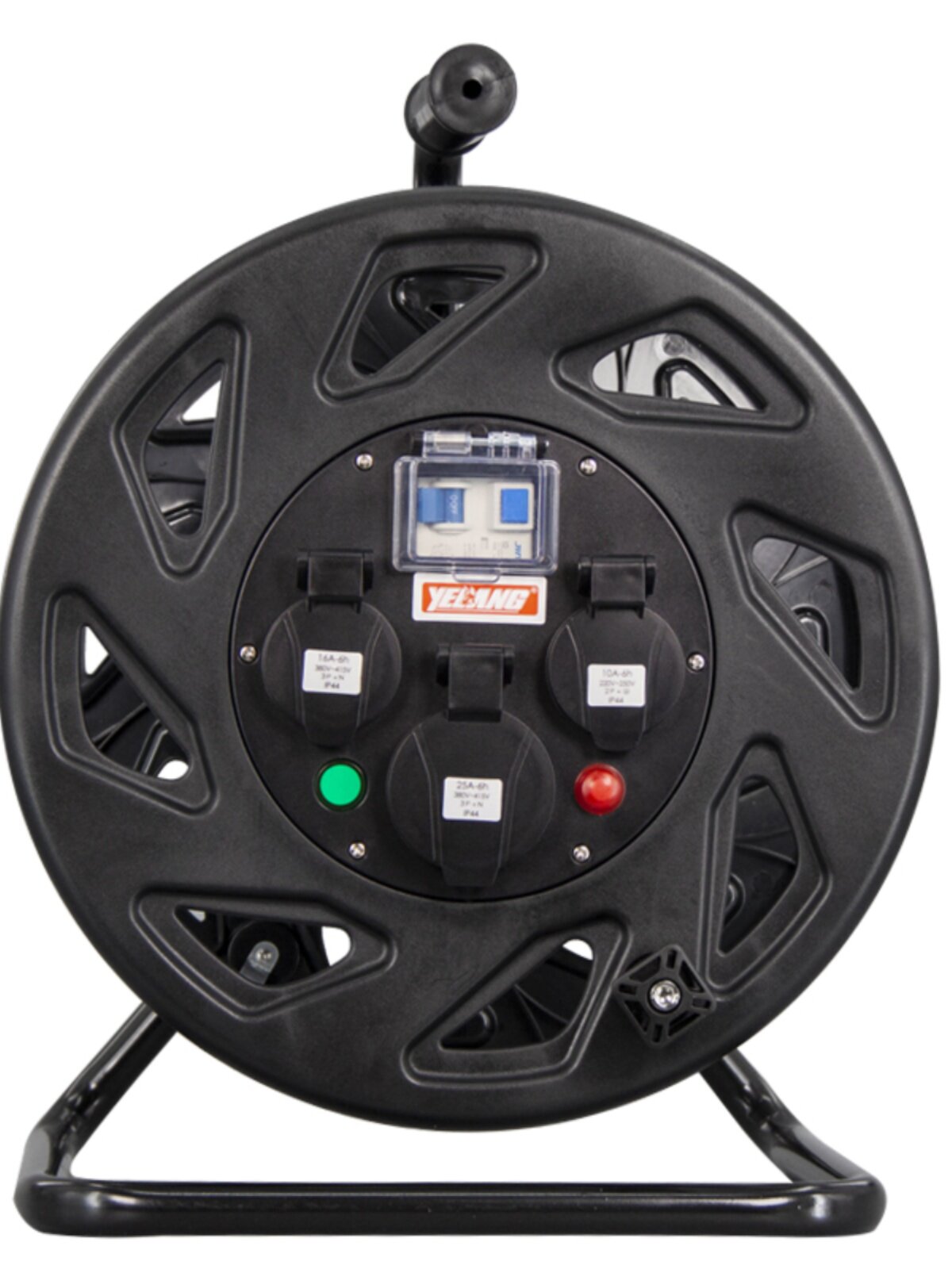 野狼移动电缆盘220v防水防尘电源盘50米绕线盘卷线盘线滚漏电保护