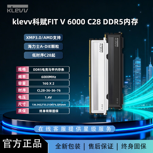 科赋FITV内存条6000C2816GBx2